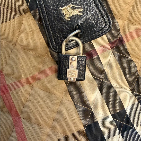 Burberry Checkered Hobo Bag in Tan and Black - Picture 12 of 14